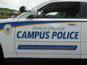 An image of an Ithaca College public safety vehicle. Photo credit: IC Public Safety