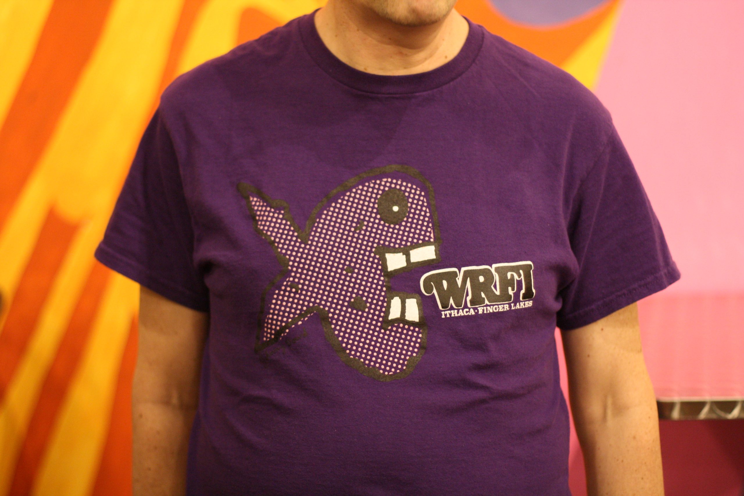 Fish CHOMP Tee Shirt (Purple) (Design by Johnny Dowd)